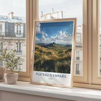 Plateau Demparis Poster - France Travel Art - Windy Mountain Grass Home Decor