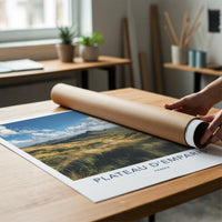 Plateau Demparis Poster - France Travel Art - Windy Mountain Grass Home Decor