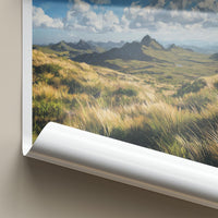 Plateau Demparis Poster - France Travel Art - Windy Mountain Grass Home Decor