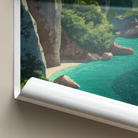 Plaza Nugal Poster - Croatia Travel Art - Secluded Beach Cove Home Decor
