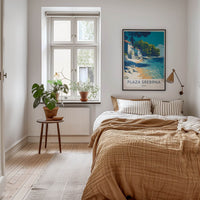 Plaza Srebrna Poster Croatia Travel Art Beachfront Houses Gallery Art