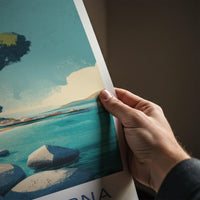 Plaza Srebrna Poster - Croatia Travel Art - Rocky Beach View Home Decor