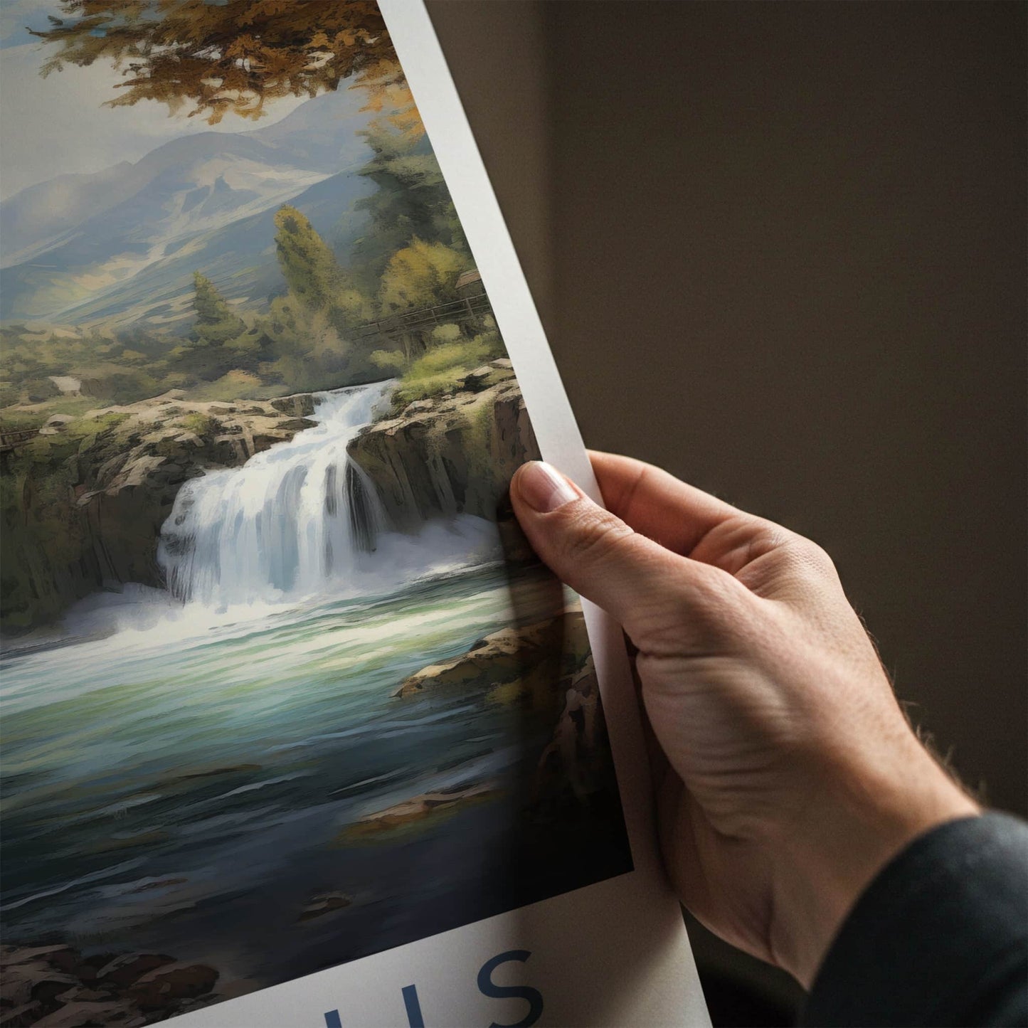 Pliva Falls Poster - Bosnia Herzegovina Travel Art - Historic Water Mills Home Decor