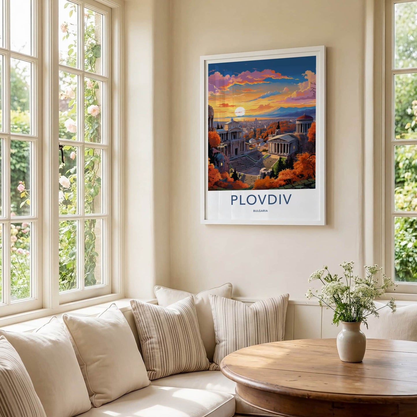 Plovdiv Poster - Bulgaria Wall Art - Ancient City Sunset Home Decor
