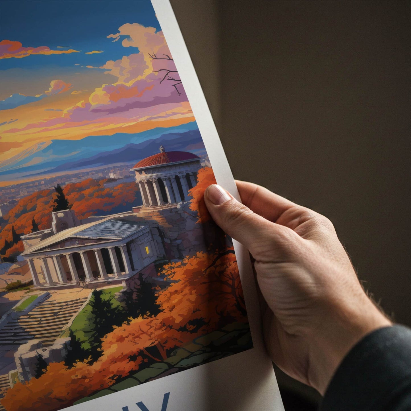 Plovdiv Poster - Bulgaria Wall Art - Ancient City Sunset Home Decor