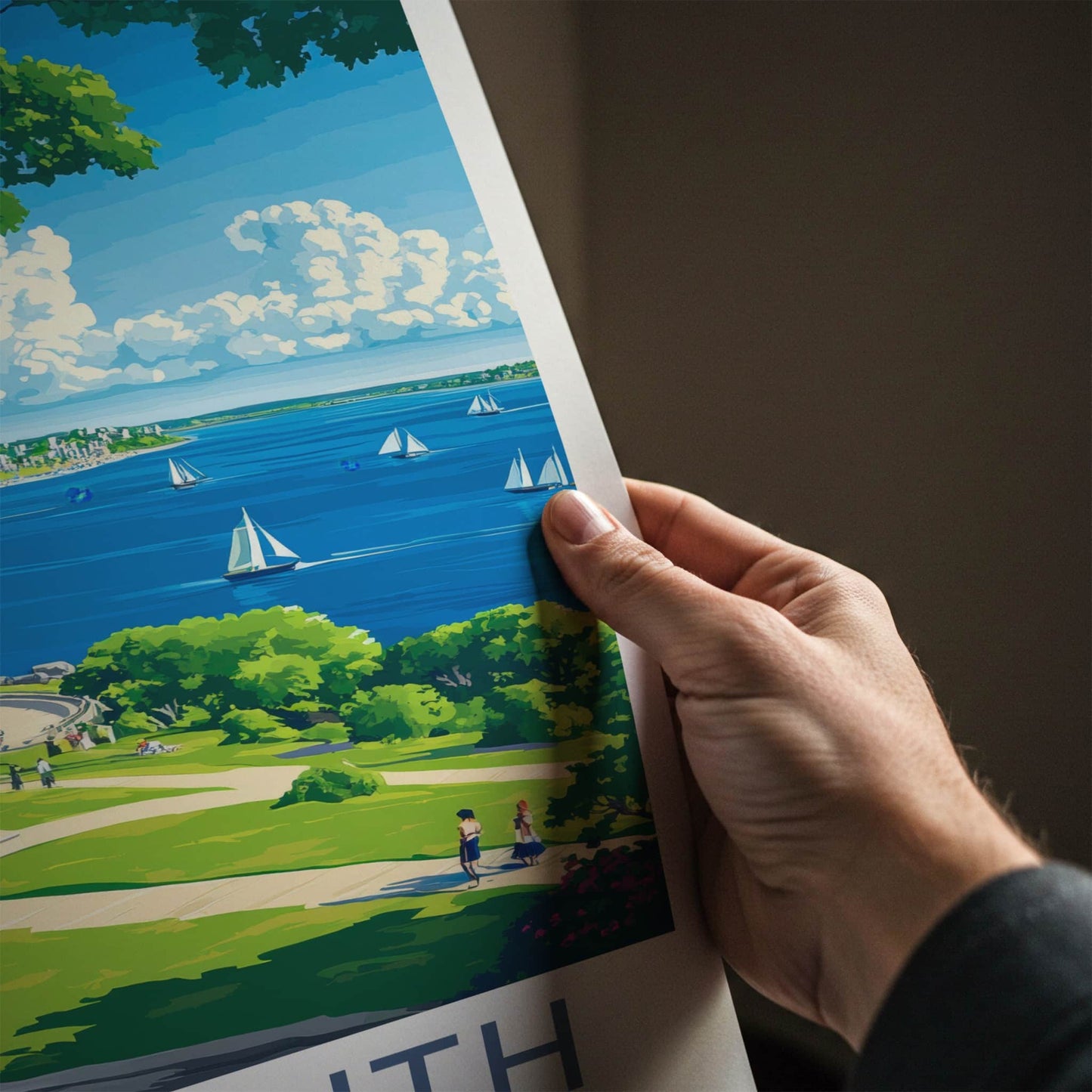 Plymouth Poster - Massachusetts Wall Art - Monument Coastal View Home Decor