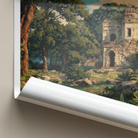 Polo Forest Poster - India Travel Art - Gujarat Ancient Ruins Forest Home Decor