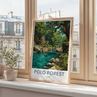 Polo Forest Poster - India Travel Art - Gujarat Ancient Ruins Home Decor
