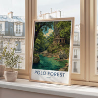 Polo Forest Poster - India Travel Art - Gujarat Forest Temple Home Decor