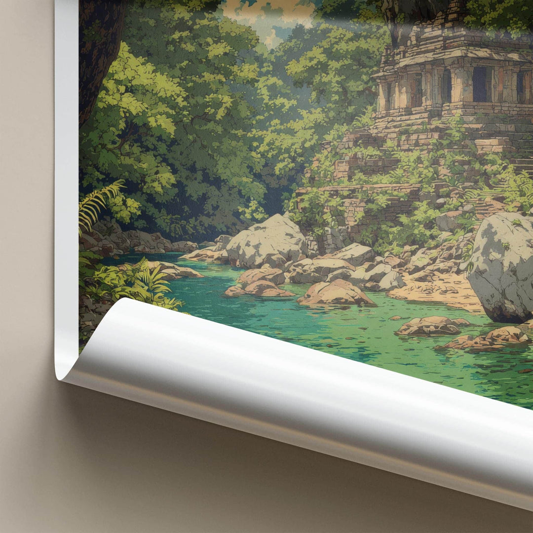 Polo Forest Poster - India Travel Art - Gujarat Forest Temple Home Decor
