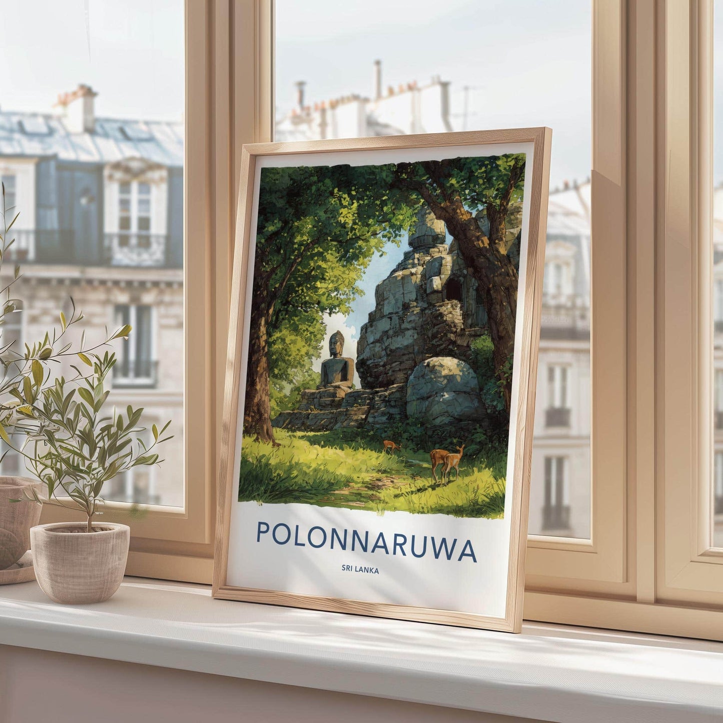 Polonnaruwa Poster - Sri Lanka Travel Art - Ancient Buddha Shrine Wall Decor