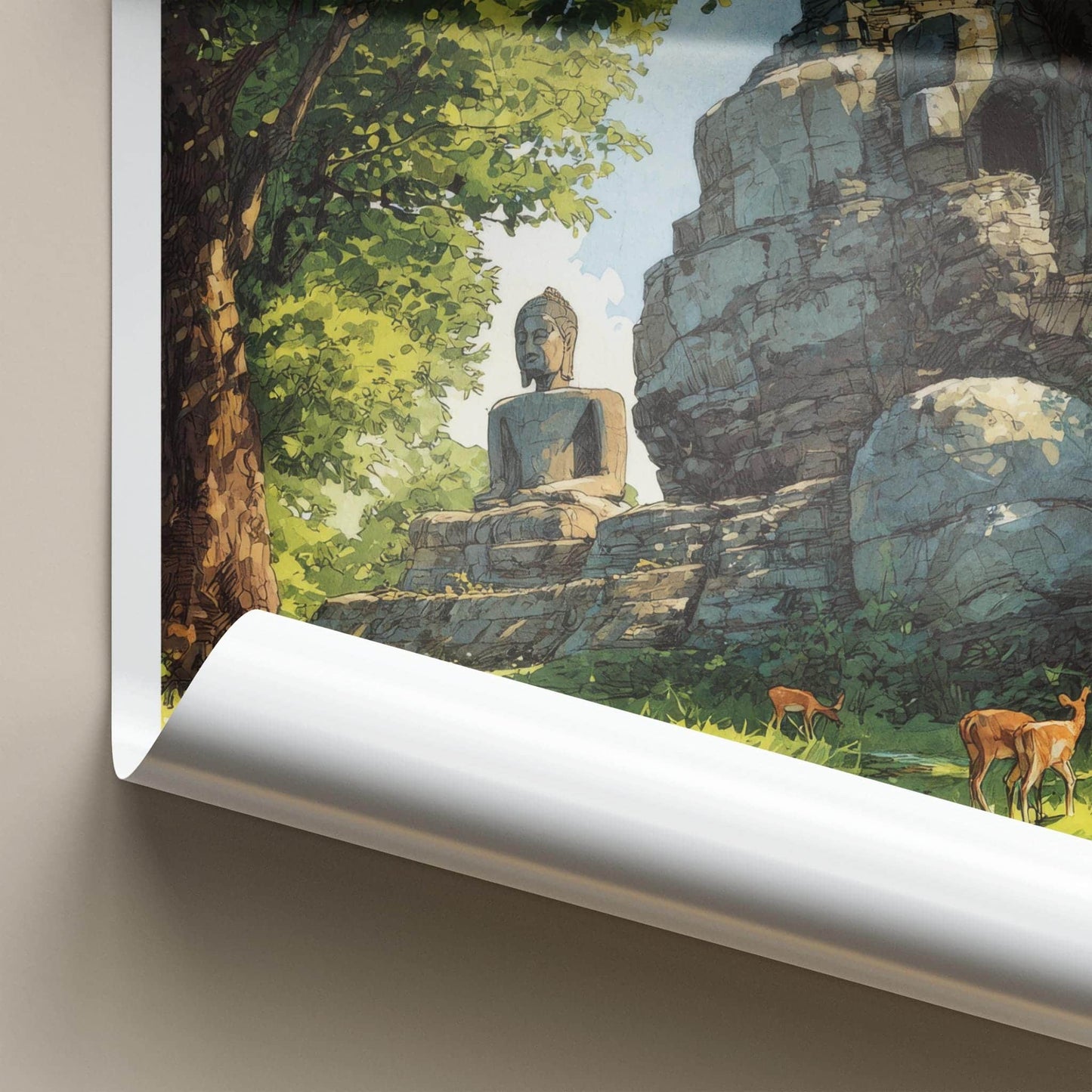 Polonnaruwa Poster - Sri Lanka Travel Art - Ancient Buddha Shrine Wall Decor