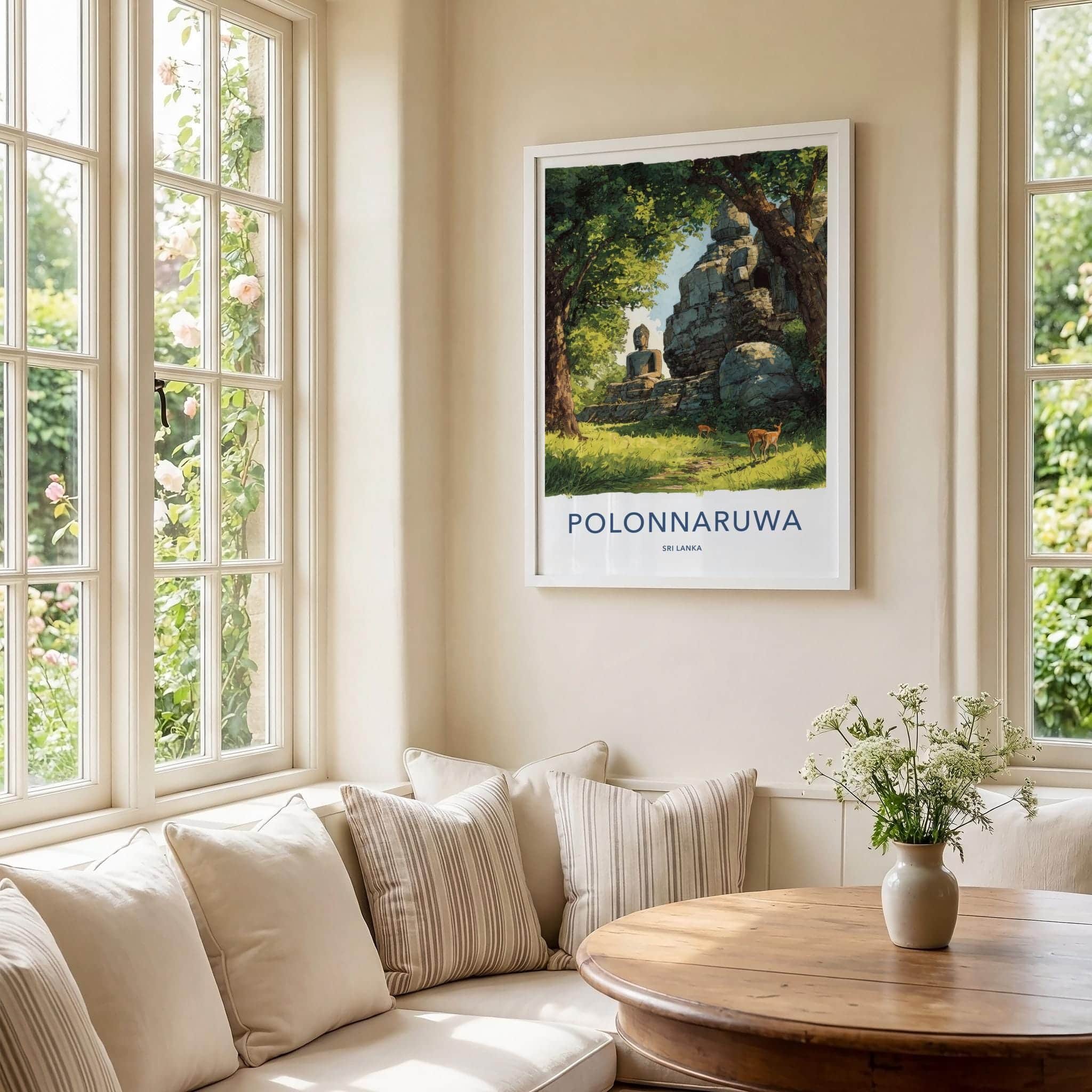 Polonnaruwa Poster - Sri Lanka Travel Art - Ancient Buddha Shrine Wall Decor
