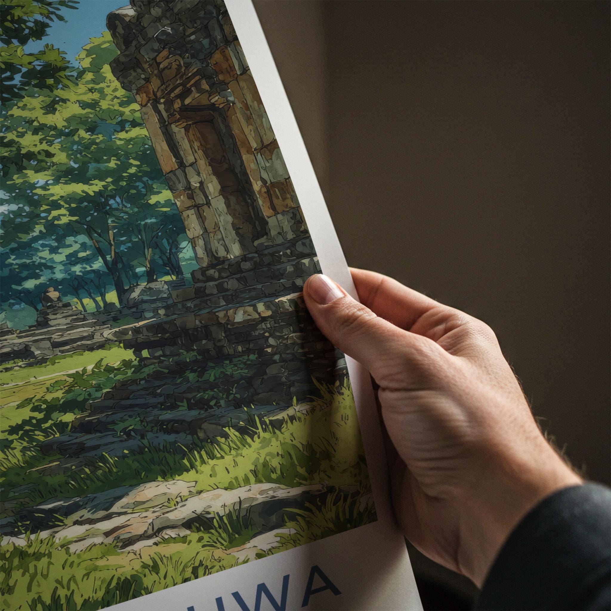Polonnaruwa Poster - Sri Lanka Travel Art - Ancient Temple Deers Home Decor