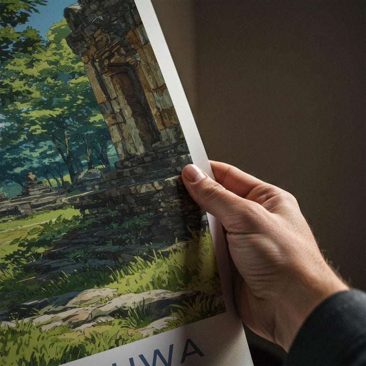 Polonnaruwa Poster - Sri Lanka Travel Art - Ancient Temple Deers Home Decor
