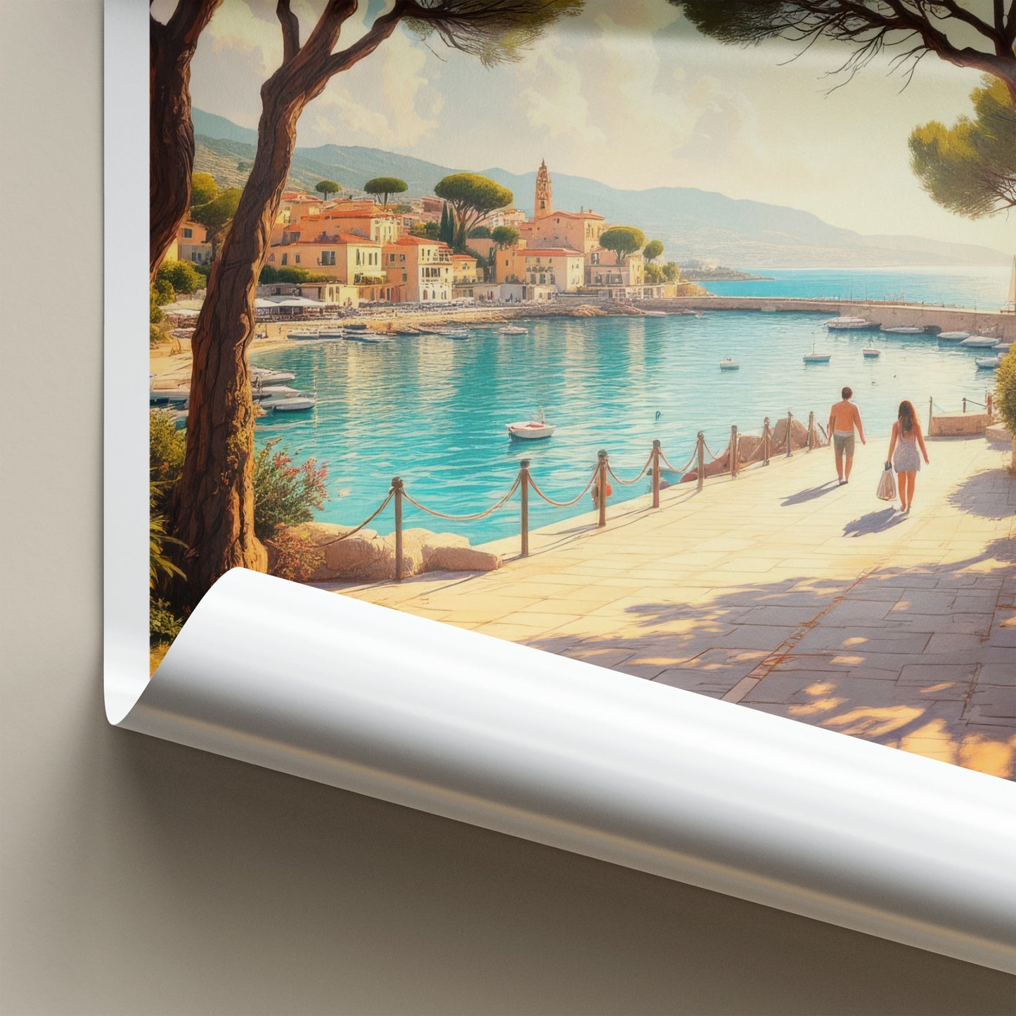 Port De Soller Poster - Spain Travel Art - Mediterranean Harbor View Home Decor