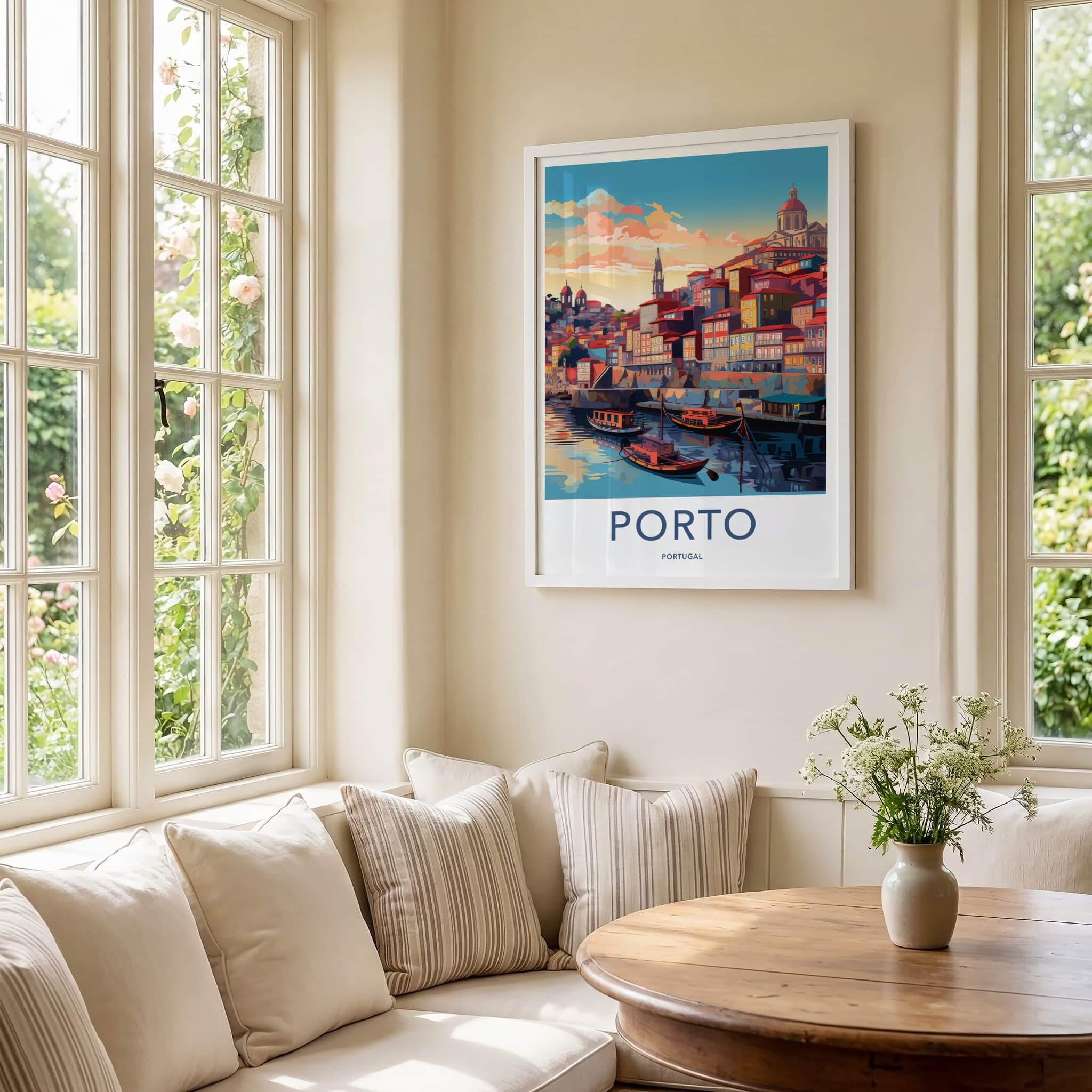 Porto Poster - Portugal Framed Print - Historic Riverside City Home Decor