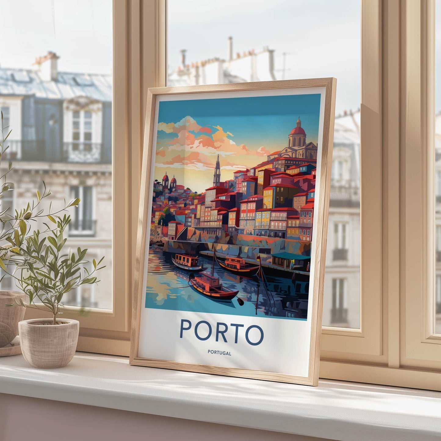 Porto Poster - Portugal Framed Print - Historic Riverside City Home Decor