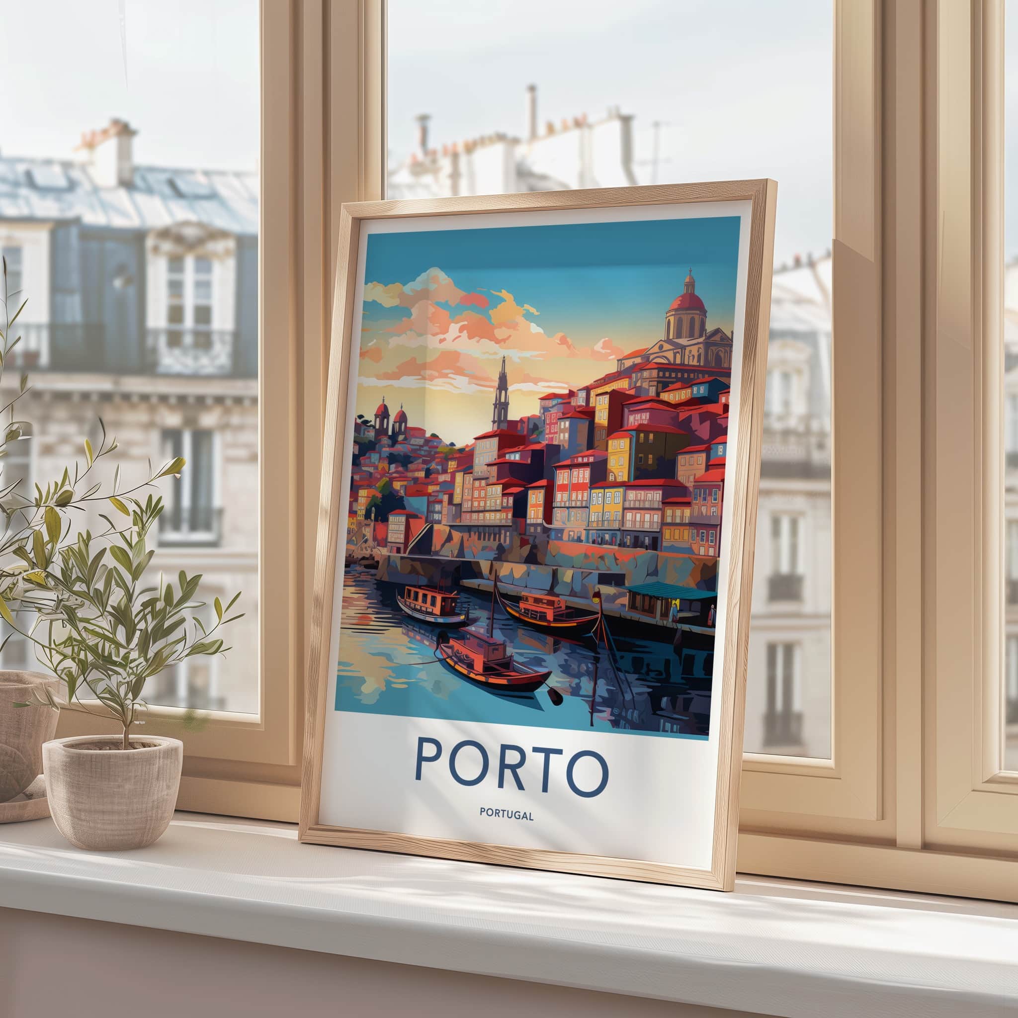 Porto Poster - Portugal Framed Print - Historic Riverside City Home Decor