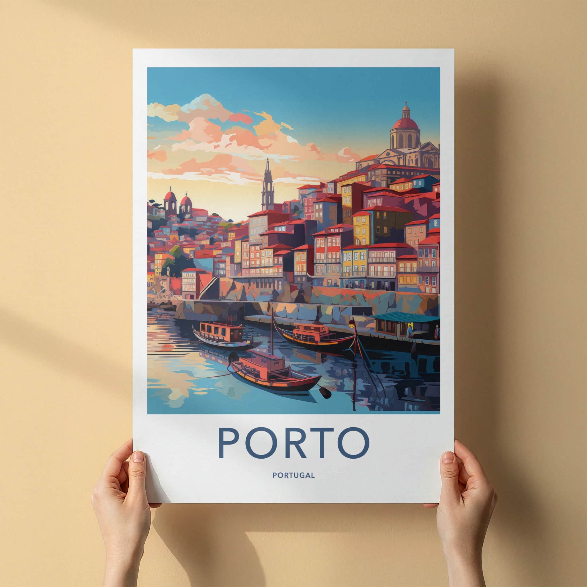 Porto Poster - Portugal Framed Print - Historic Riverside City Home Decor