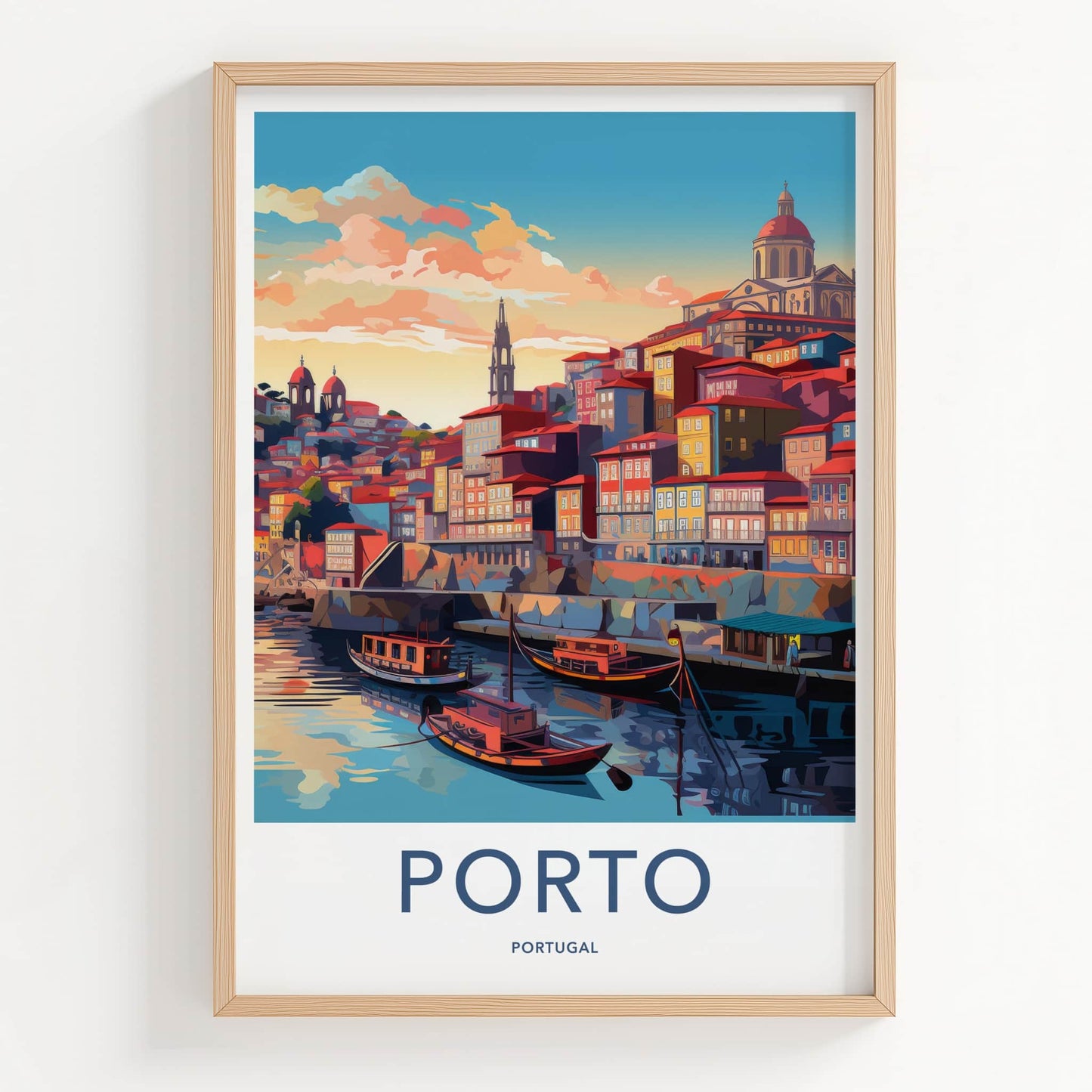 Porto Poster - Portugal Framed Print - Historic Riverside City Home Decor