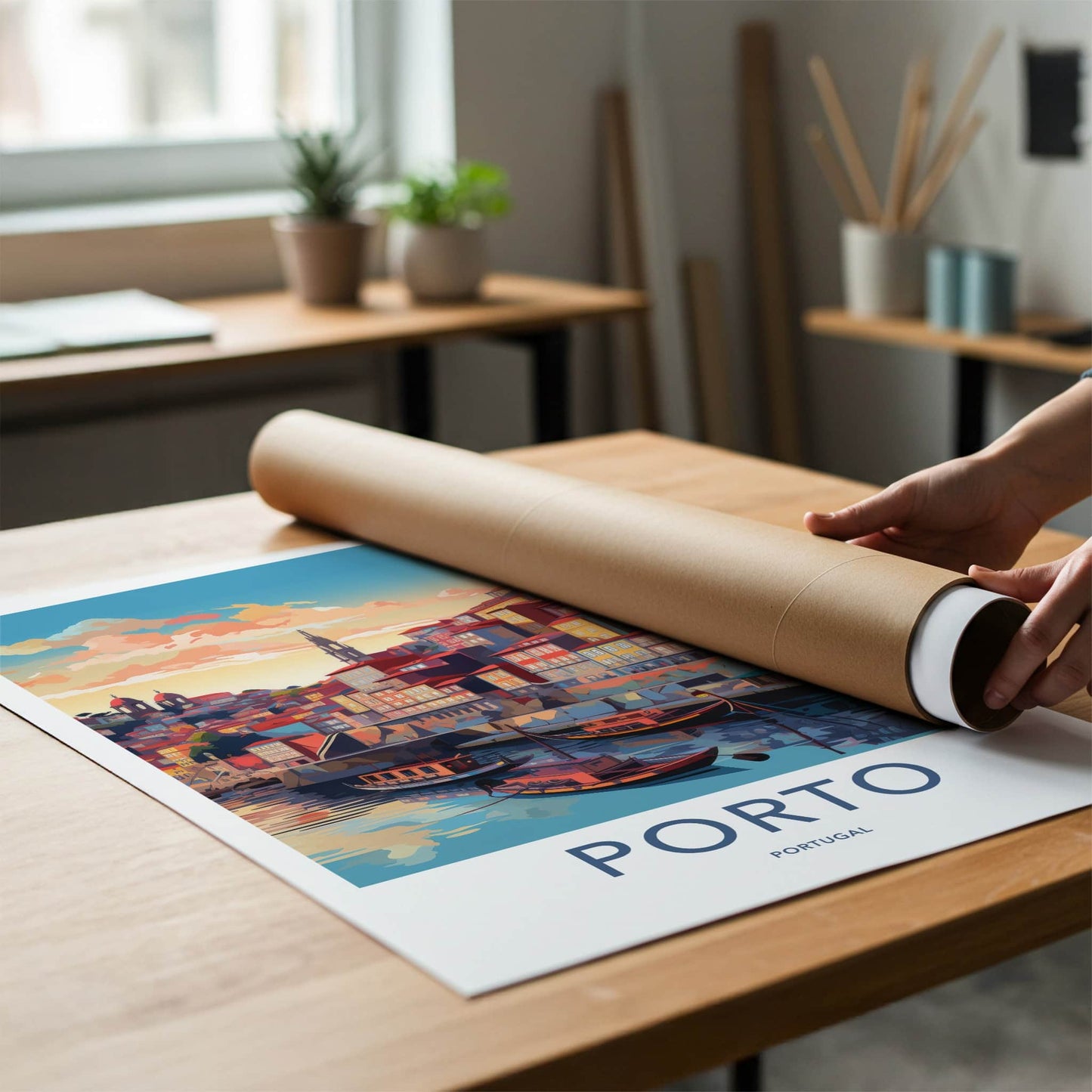 Porto Poster - Portugal Framed Print - Historic Riverside City Home Decor