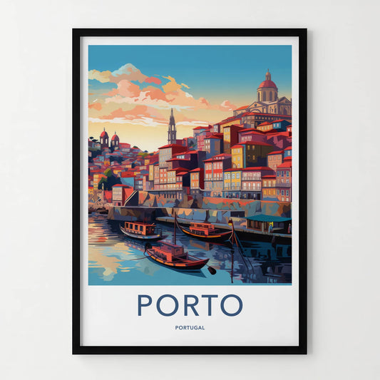 Porto Poster - Portugal Framed Print - Historic Riverside City Home Decor