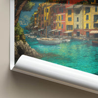 Portofino Poster - Italy Travel Print - Colorful Harbor Boats Gallery Art
