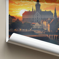 Poznan Poster - Poland Framed Art - Historic Grand Square Framed Decor