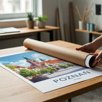 Poznan Poster - Poland Travel Art - Historic Market Square Home Decor