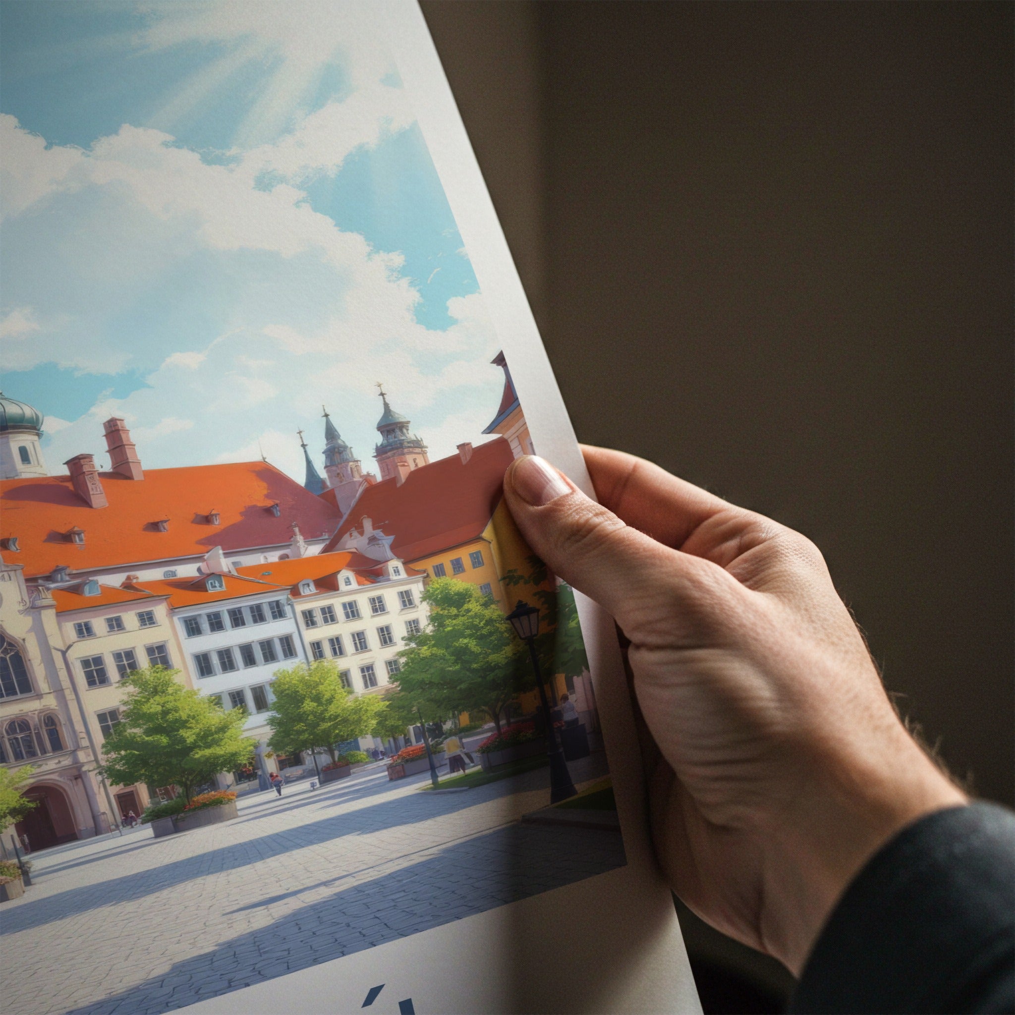 Poznan Poster - Poland Travel Art - Historic Market Square Home Decor