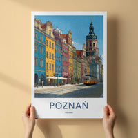 Poznan Poster - Poland Travel Art - Vibrant City Tram Wall Decor