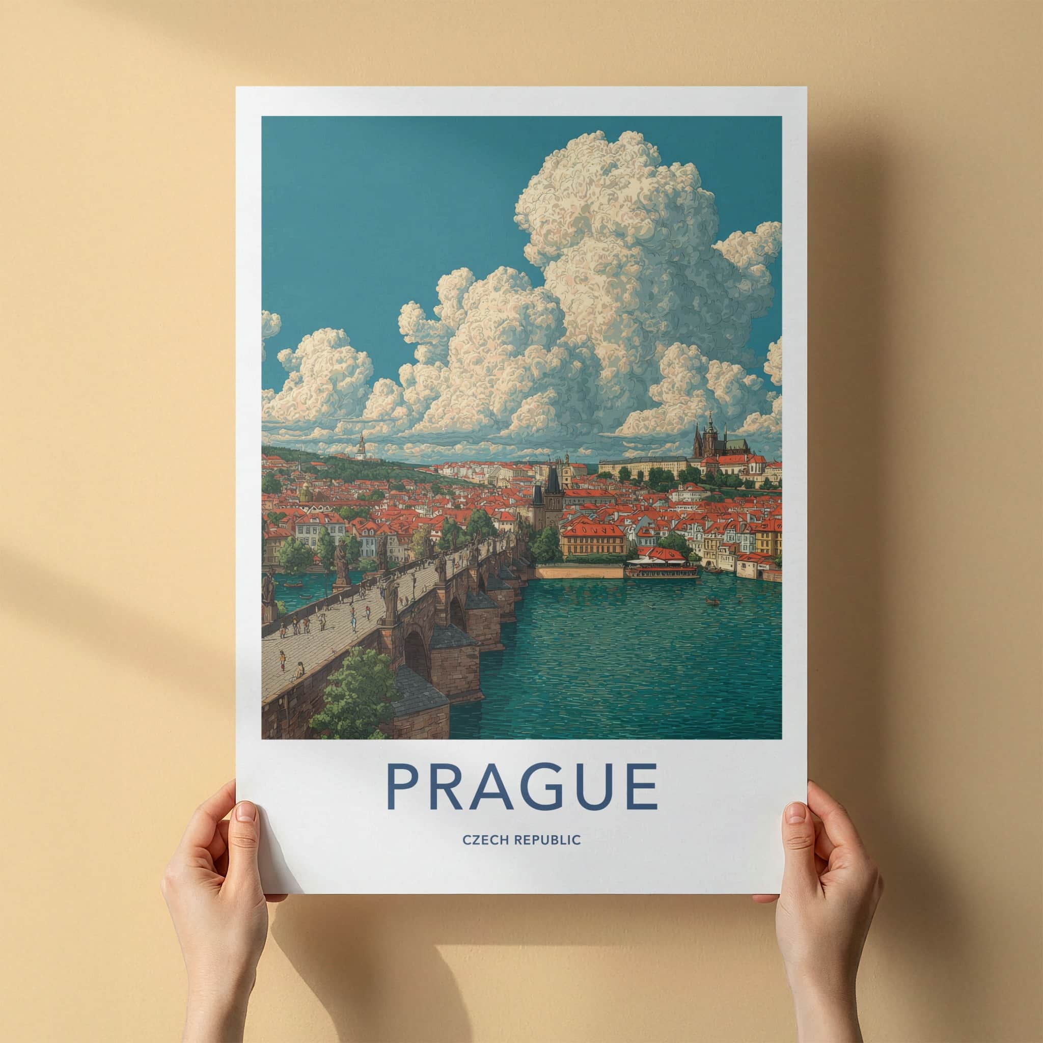 Prague Poster - Czech Republic Art Print Old Town Home Decor