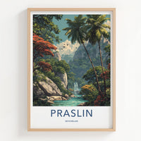 Praslin Poster - Seychelles Wall Art - Lush Tropical Paradise Home Decor