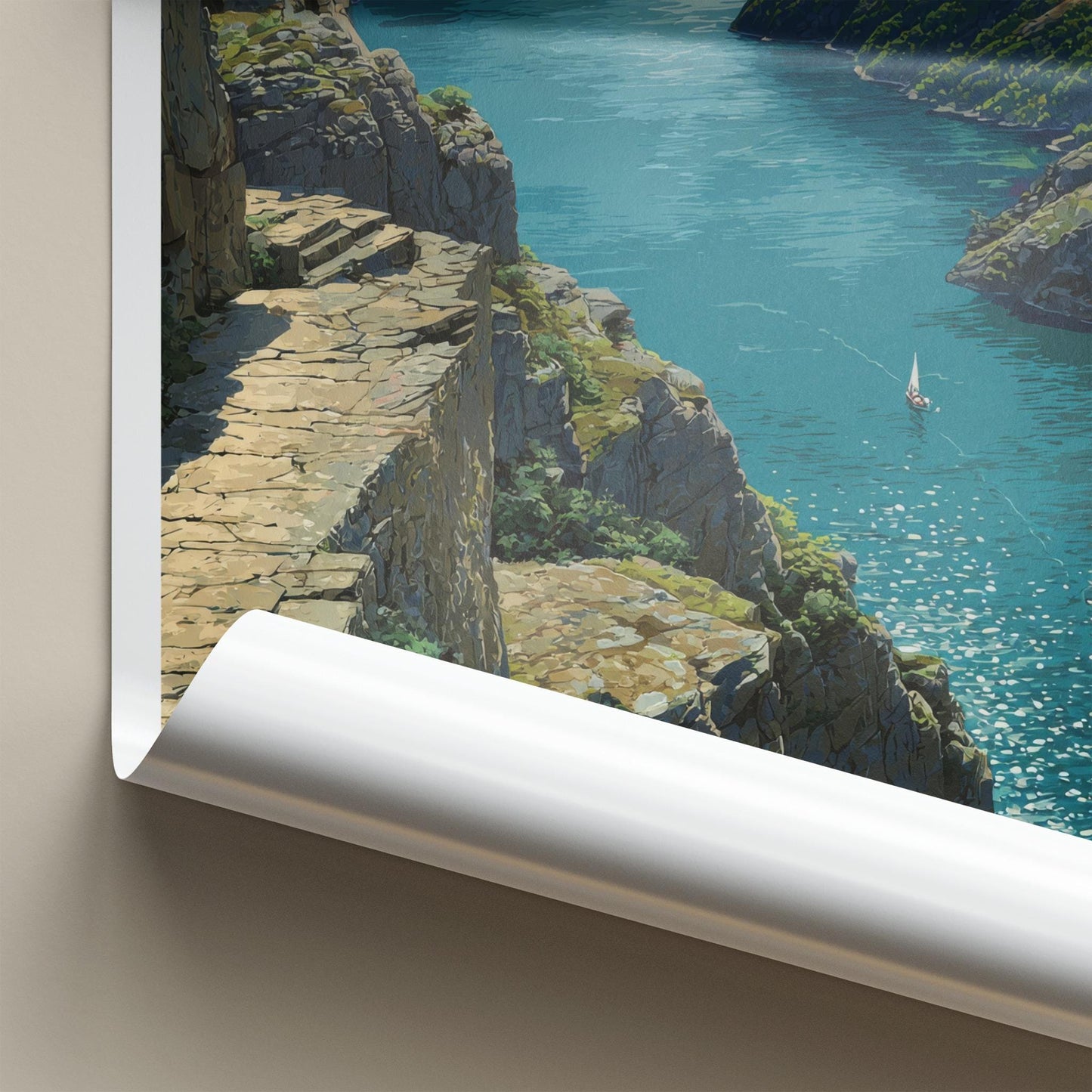 Preikestolen Poster - Norway Travel Art - Majestic Fjord Path Home Decor