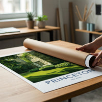 Princeton Poster - New Jersey Travel Art - Ivy Covered Building Home Decor