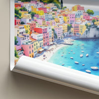 Procida Poster - Italy Travel Art - Colorful Village Seascape Wall Decor