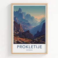 Prokletije Poster - Montenegro Art Print - Rugged Peaks Landscape Home Decor