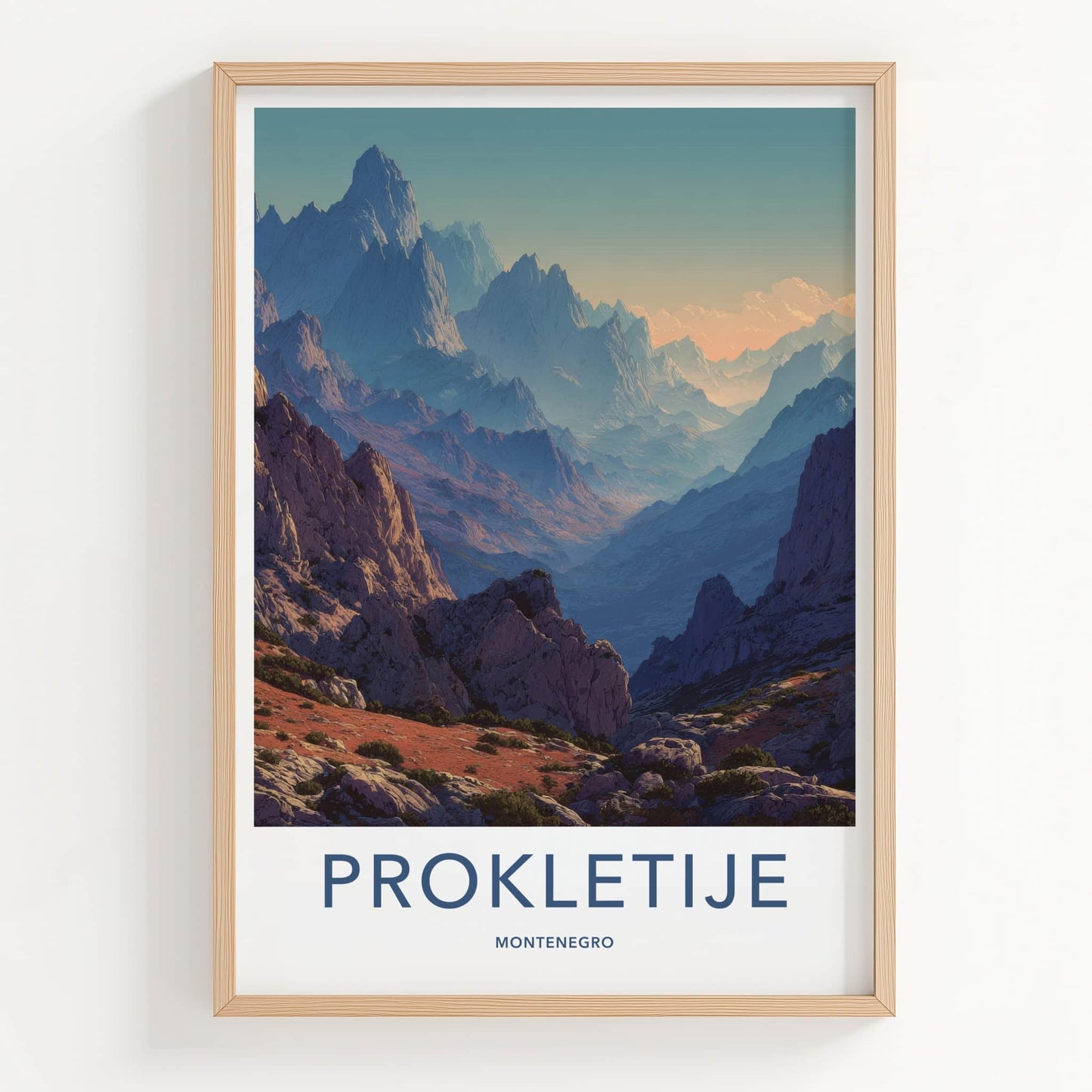 Prokletije Poster - Montenegro Art Print - Rugged Peaks Landscape Home Decor