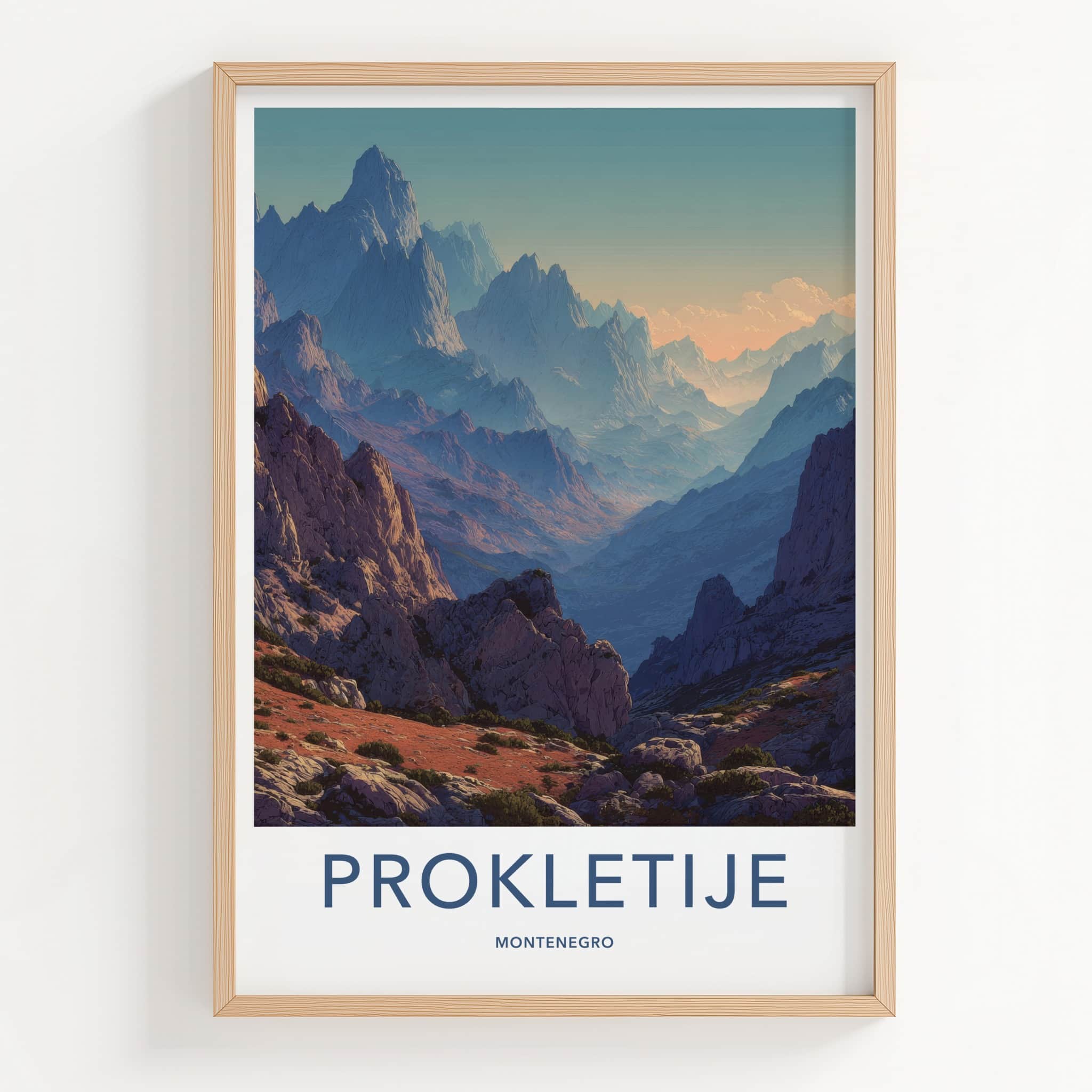 Prokletije Poster - Montenegro Art Print - Rugged Peaks Landscape Home Decor