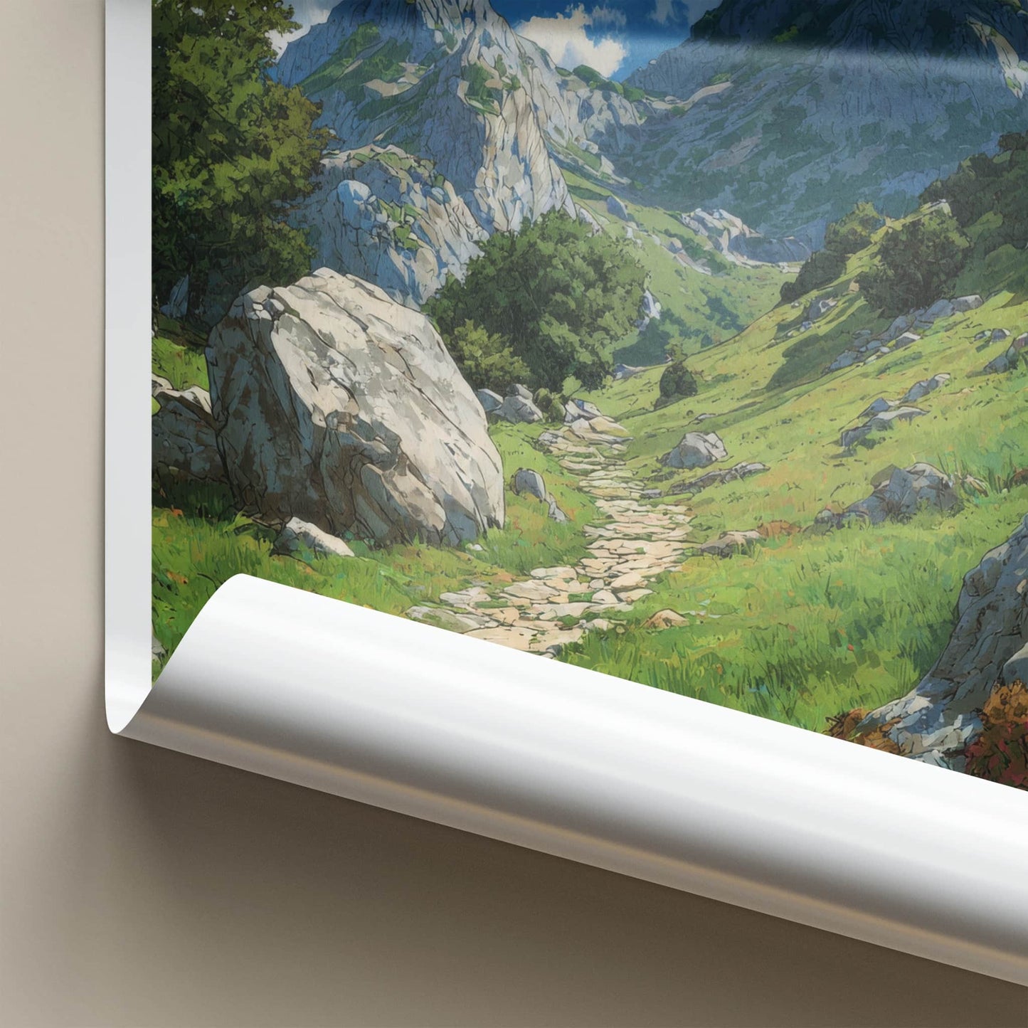 Prokletije Poster - Montenegro Art Print - Scenic Mountain Path Home Decor