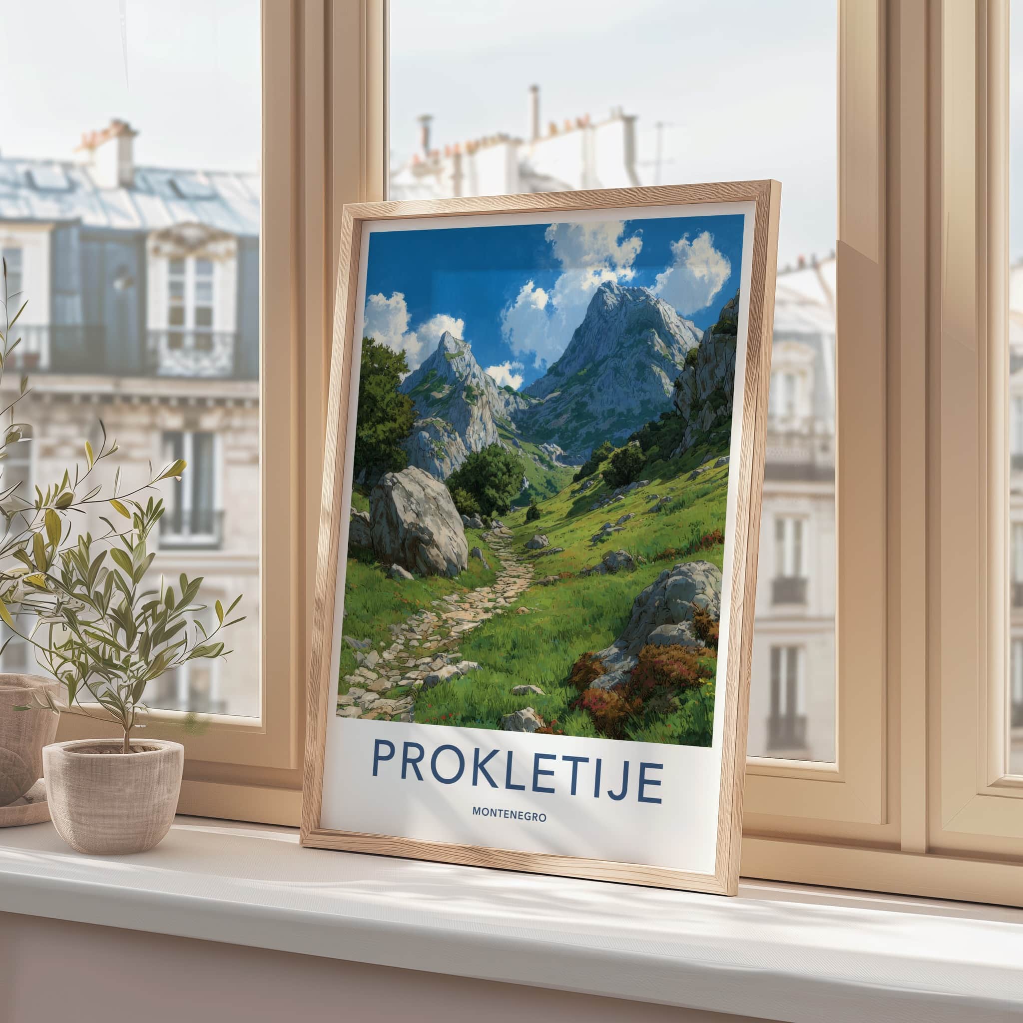 Prokletije Poster - Montenegro Art Print - Scenic Mountain Path Home Decor