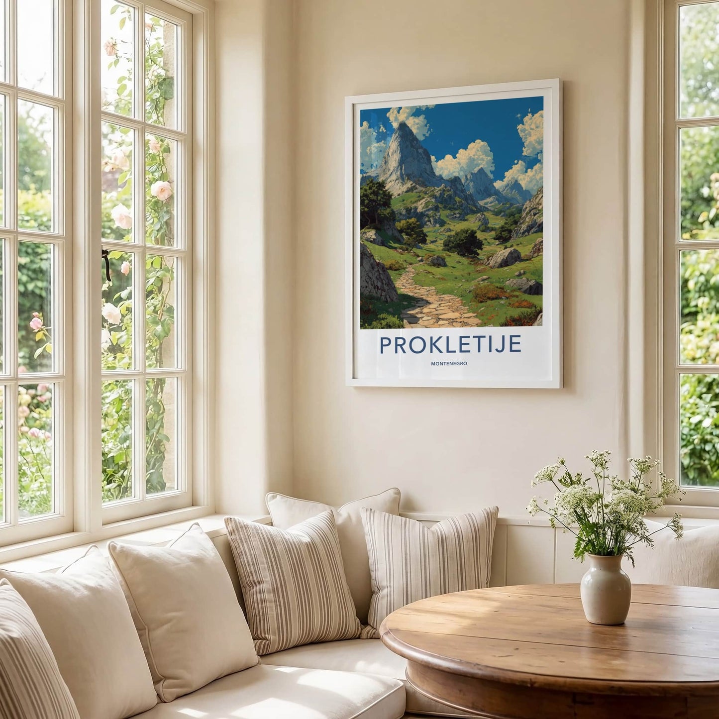 Prokletije Poster - Montenegro Mountain Valley Path Home Decor