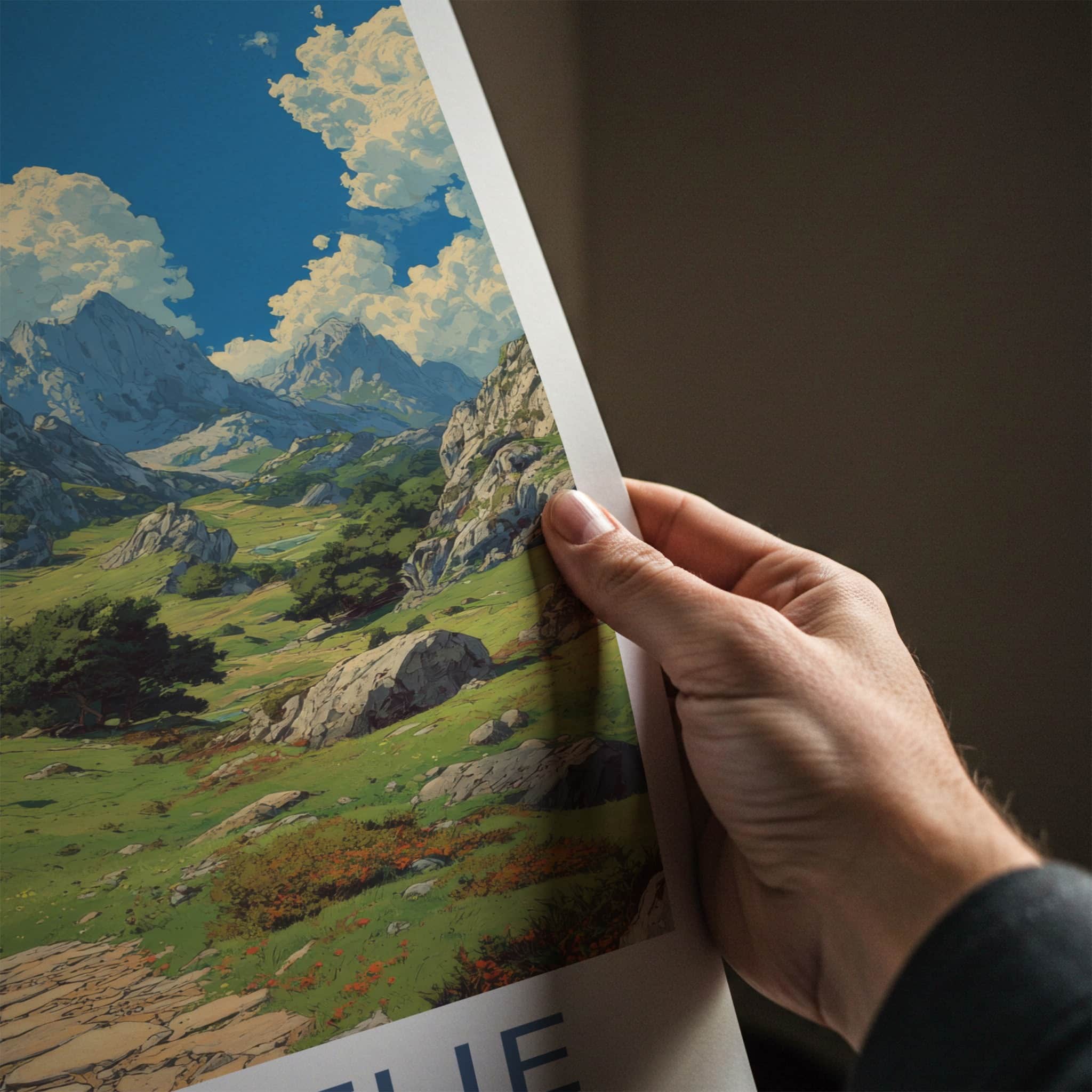 Prokletije Poster - Montenegro Mountain Valley Path Home Decor