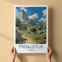 Prokletije Poster - Montenegro Mountain Valley Path Home Decor