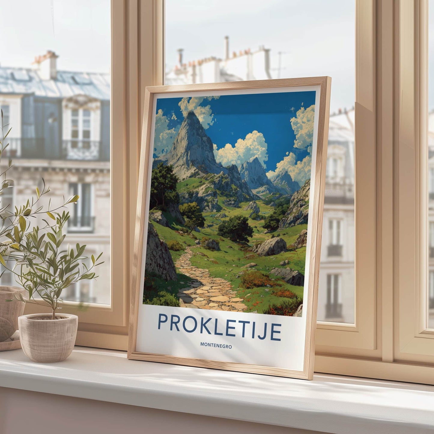 Prokletije Poster - Montenegro Mountain Valley Path Home Decor