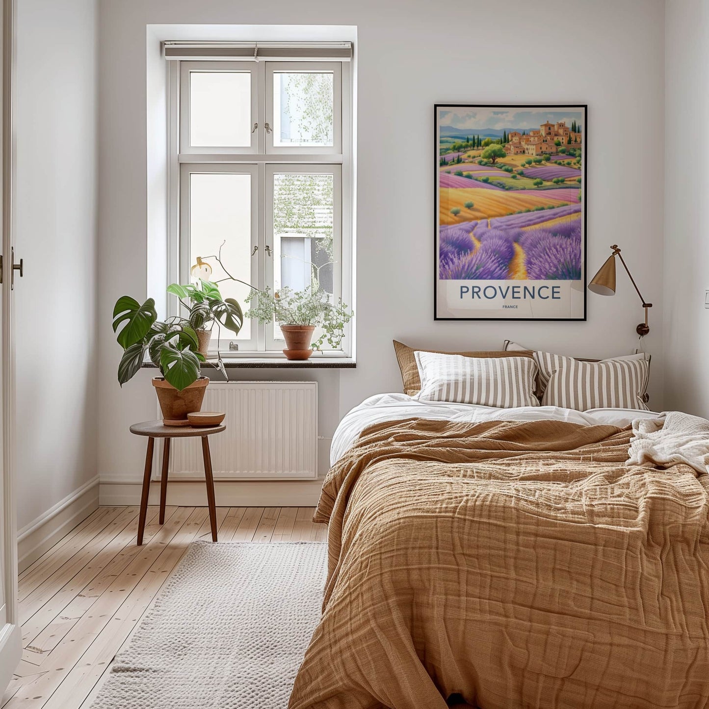 Provence Poster - France Travel Art - Lavender Fields Village Home Decor