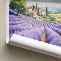 Provence Poster - France Travel Art - Lavender Village Fields Home Decor