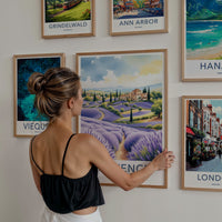 Provence Poster - France Travel Art - Rolling Lavender Fields Home Decor