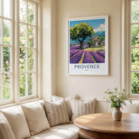 Provence Poster - France Travel Art - Stone House View Home Art